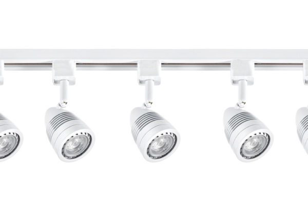 Track Lighting Kit with 5 Fully Adjustable Spotlight Heads